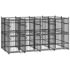 Outdoor Dog Kennel Steel 79.3 ft¬≤