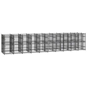 Outdoor Dog Kennel Steel 198.4 ft¬≤